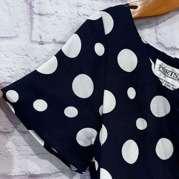 Ports International Blue Polka Dot Fit & Flare Dress Size 10‎ Vintage - Picture 5 of 12